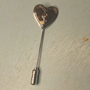 Anson Sterling Silver Heart Stick Pin "L" Initial